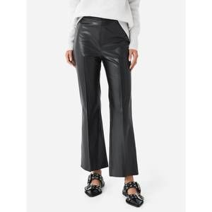 NEW GREY/VEN porterfield vegan leather crop flare pant in black